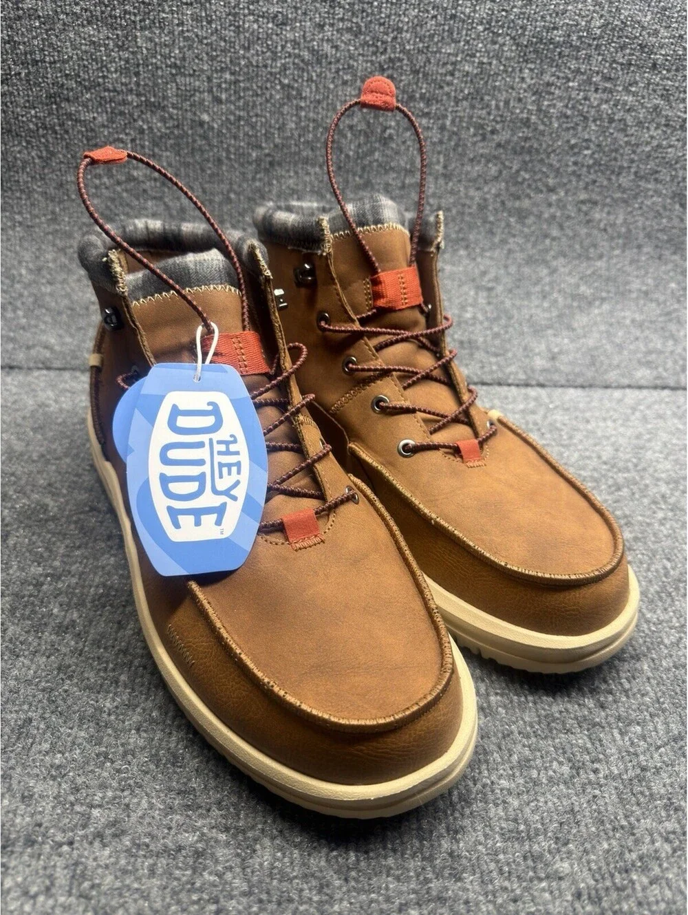 HEY DUDE Bradley Classic Men’s Size 14 Casual Boots Cognac Brown 42067-21N NEW